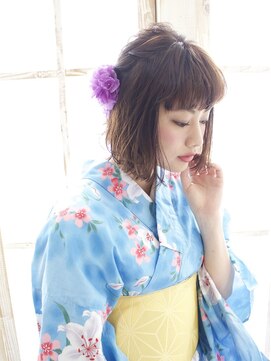 ネオリーブアオバ 高田馬場店(Neolive aoba) 浴衣着付け/ヘアセット/ショートアレンジ　高田馬場　美容室