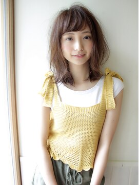 ネオリーブウリ 二子玉川店(Neolive uri) 《Uri/二子玉川》斜めバング×ゆるふわミディ