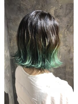 ザ ヘア ディードットログ(The hair D.Log) グリーングラデーションカラー