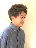 ツーブロック X アップバング