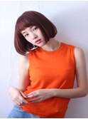 大人かわいいシンプルボブ。