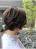 ミントベージュのハンサムショート