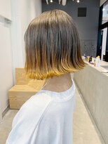 イエローグラデ_外ハネボブアッシュブラウンネオウルフ_ba278581