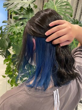 アース 前橋店(HAIR&MAKE EARTH) インナーカラー ブルーインナーカラー