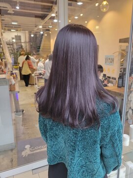 ココロカラ(Cocorokara) 小顔効果艶バイオレットロングヘア