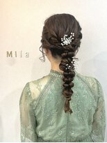 ミラ(Mila)&nbsp;ポコポコ編みおろし！被らないアレンジ♪お呼ばれヘアセット