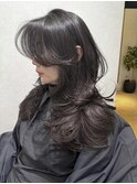 カットだけで上品なオシャレスタイルに！_curtain bangs_