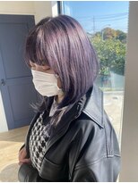 アーブル ヘアーアンドメイク(ARBRE) ブリーチダブルカラーハイライトウルフレイヤーカット