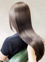 ショコラ アン 横須賀中央 透明感♪髪質改善カラー小顔艶感ロングミルクティーベージュ