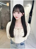 盛れる顔周りカット/艶グレージュ