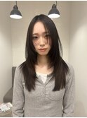 韓国ヘアー顔周りレイヤーおくれ毛ミディアム前髪長岡/新潟/宮関