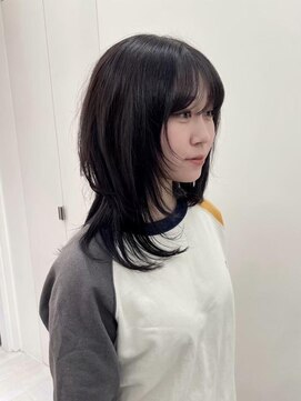 ロミー 本厚木(ROMMY.) レイヤーカット◎シャギー◎黒髪/くびれウルフ姫カットレイヤー