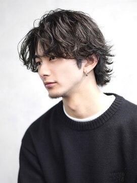 アンサー 渋谷(ANSWER) 渋谷波巻きスパイラルパーマシャドウパーマメンズセンターパート