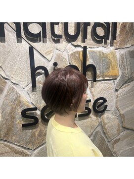 ナチュラルハイセンス 本店(natural high sense) ショート×カプチーノカラー 似合わせカット/町屋駅