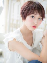 大波純一美容室パーティハン&nbsp;大人可愛いチェリーレッドコンパクトショートa小山10代20代30代