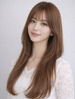ガーディナ(Gardina)&nbsp;顔周りカット ロングレイヤー ベージュカラー 髪質改善