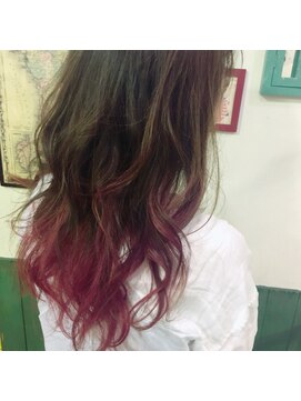 ヘアー ティンク(hair tink'u) 差し色ピンクでオシャレロング