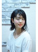 切りっぱなし風ウェットボブ
