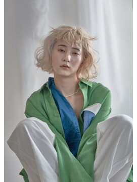 ステラ 久我店(stella) ハイトーンボブ 金髪ボブ ホワイトブロンド/20代30代40代50代