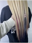 #プルエクステ #ダイヤモンド毛質 #100本 #インナーカラーエク