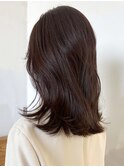 ダークブラウン_チェリーブラウンフェミニンロング_ba408311