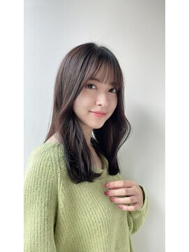 エレン 池袋(ElEn.) 顔まわりふんわりレイヤー♪髪質改善/韓国ヘア