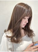 ふんわりカール/フェミニン/こっくりブラウンカラー