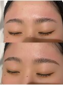 ナチュラル平行眉