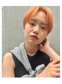 表参道/カット上手い/ハイトーンカラー/小顔/前髪なしショートu2