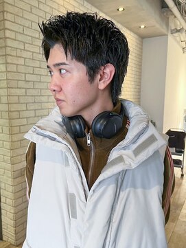 アイティー バイ アルバム 浦和店(IT by ALBUM) ツーブロック短髪アッシュブラックオーガニックカラー_ba498221