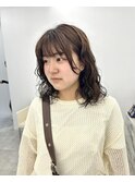 レイヤーカット/ロングパーマ/ウェットヘア