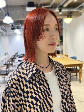 キャロルガーデンズ ボコカ 表参道(Carroll Gardens bococa) 【kacho】ステップカット　オレンジカラー