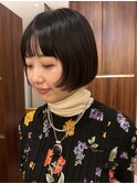 ★フェイスレイヤーミニボブ 切りっぱなしボブ 小顔カットボブ