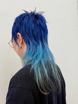 クク 渋谷(QUQU) グラデブルーウルフ