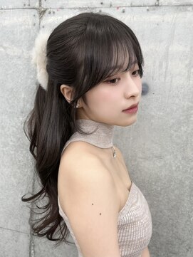 エヌアイ オモテサンドウ(ni omotesando) ☆ハーフアップで可愛いお顔周りカット ダークグレージュ☆