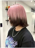 ペールピンク×ブラウン