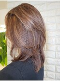 30代40代50代60代×ミディアムウルフ×イノアカラー×ハイライト