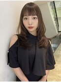 北野アプリコットオレンジハイライトカラーくびれヘア