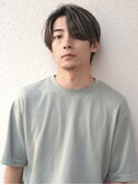 かき上げヘア　ニュアンスマッシュ　サイドパート　ビジネス