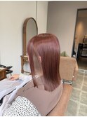 ボブ/ピンクベージュ/ミルクティー/インナーカラー