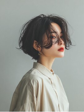 アクロス ヘアーデザイン 溝の口店(across hair design) ゆるふわウェーブコーラルピンクボブ