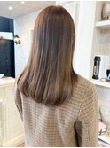 福山市美容室Caary冬カラー毛先ブリーチありベージュカラー