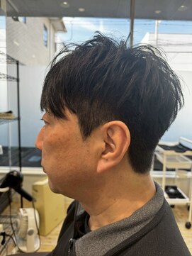 宇都宮メンズカットスパイキーショートツーブロックフェード