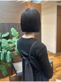 透明感グレージュ/ショート/コンパクトボブ