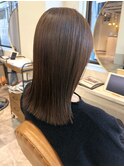 ストレートヘア 髪質改善 ニュアンスカラー ベージュカラー