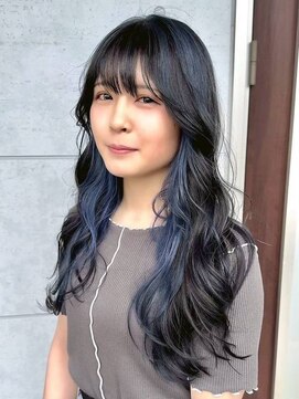 グラム(gram) ブルーインナーカラー×ロング