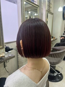 ヘアーアンドメイク シークタチカワ 立川店(Hair&Make Seek) 【兒玉】ワインカラー×コンパクトミニボブ◎