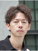 原宿メンズパーマルーズショートアクティブショートツイスパ緩め