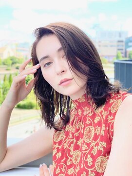 エムスラッシュ たまプラーザ(M.SLASH) レイヤーミディアム/透け感/ダークグレージュ/たまプラーザz1