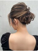 結婚式参列ヘアセット ヘアアレンジ アップスタイルt1010